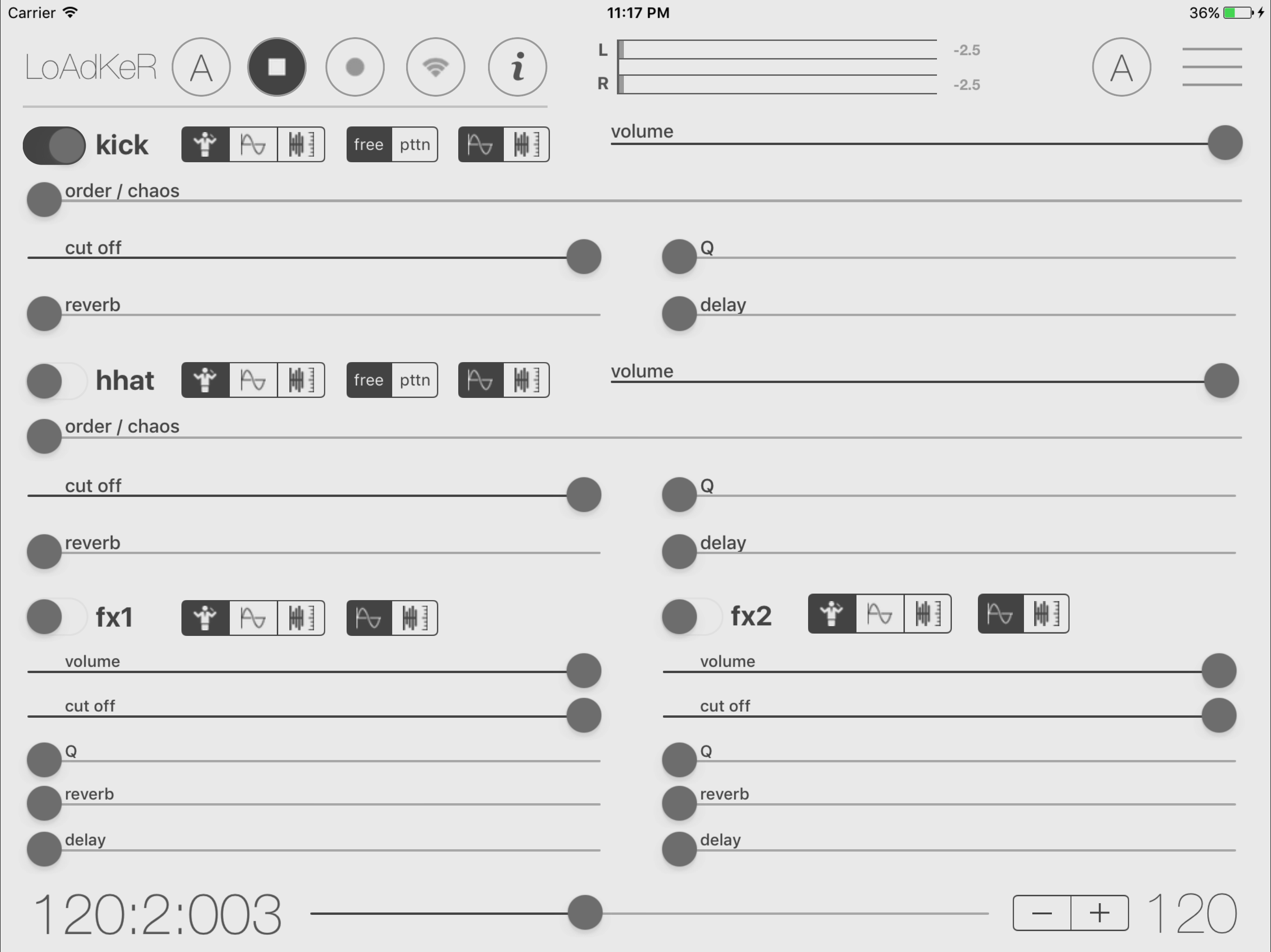 LoAdKeR main screen